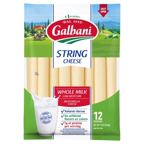Galbani Mozzarella String Cheese 12 Ct 1 Oz Each King Soopers
