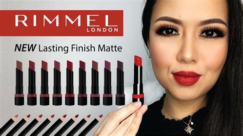 New Rimmel Lasting Finish Matte Lipstick Lip Swatches Youtube