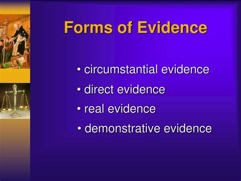 Ppt Forms Of Evidence Powerpoint Presentation Free Download Id314749