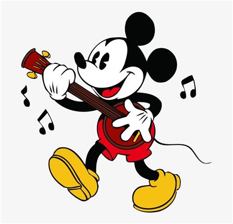 Guitar Player Clipart Mickey Mouse Playing Instruments Png Image
