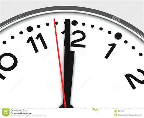 Black Clock Face With White Hour And Minute Hands And Red Sweep Seconds
