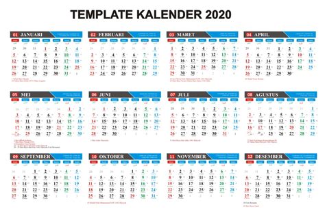 Bagi bagi kalender tahun 2020. Gratis Download Master Kalender 2020 Lengkap dengan Hari ...