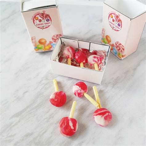 Lollipop Candy In Box Dollhouse Miniature Food Sweet Christmas Barbie