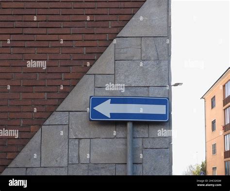 Regulatory Signs One Way Road Traffic Sign Stock Photo Alamy