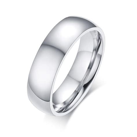 Silver Wedding Band Ring For Men