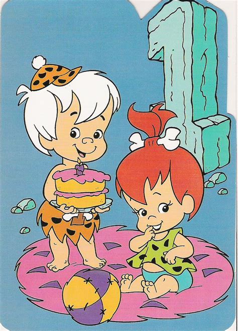 The Flintstones Pebbles And Bamm Bamm Greeting Card 1994 Everything