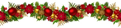 Borders And Frames Christmas Garland Clip Art Decorative Png Download
