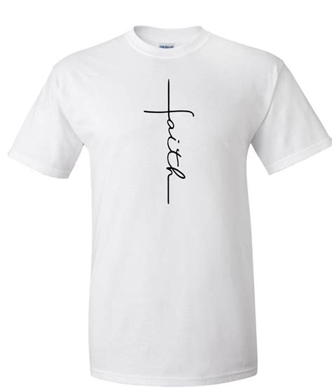 faith cross christian logo graphic t shirt supergraphictees