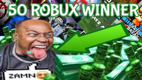 Robux Giveaway Winners Youtube
