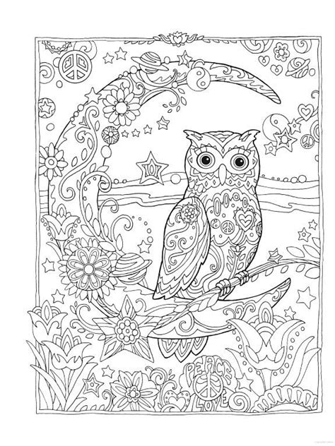Owl Coloring Pages For Adults Free Detailed Owl Coloring Pages Owl