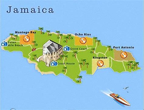 Cute Map Of Jamaica Jamaica Map Jamaica Jamaica Vacation