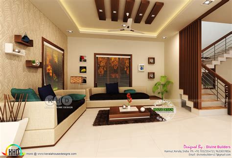 Living Master Bedroom Under Stair Interiors Kerala Home Design And