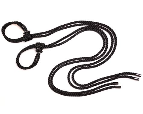 self tie cuff set rope bondage shibari restraint bdsm play in black etsy