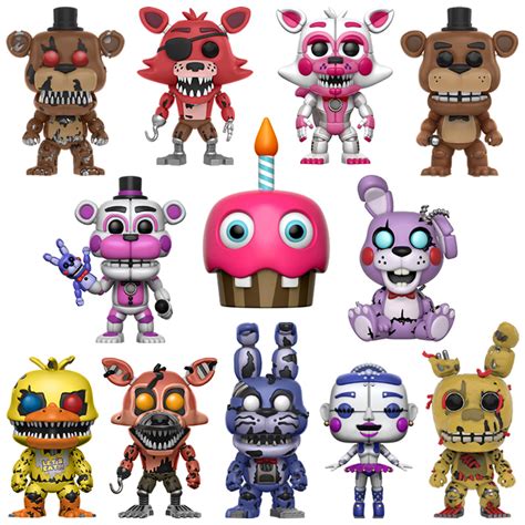 Five Nights At Freddys 6pcsset Fnaf Nightmare Chica Bonnie Funtime