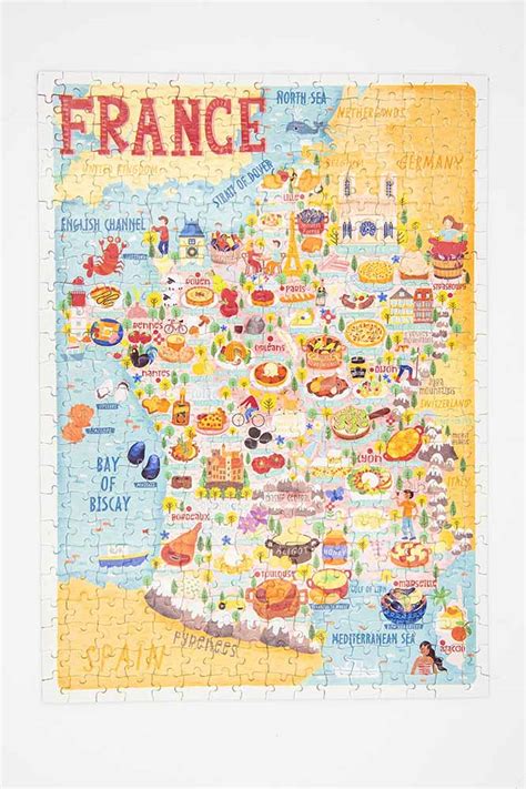 The preposition à , often meaning to , in(to) or at , combines with the definite article to produce the following contracted forms. France Map Jigsaw Puzzle 384 pieces premium hand made