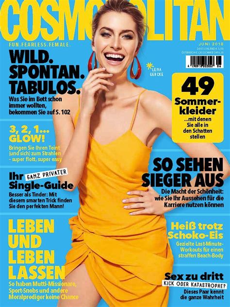 Model Lena Gercke In Cosmopolitan Um Zickig Zu Sein Bin Ich Viel