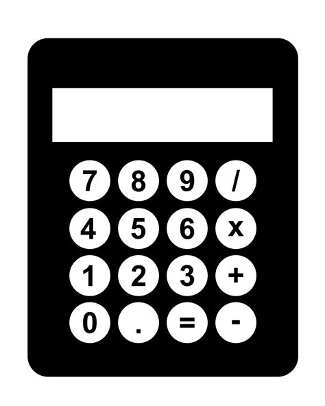 Calculator Black Clipart 501c Services