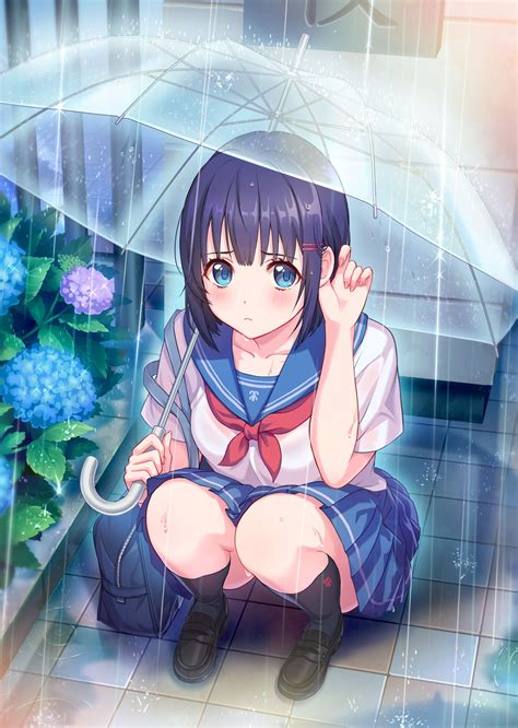 Hintergrundbilder Illustration Anime Mädchen Blaue Augen Kurzes