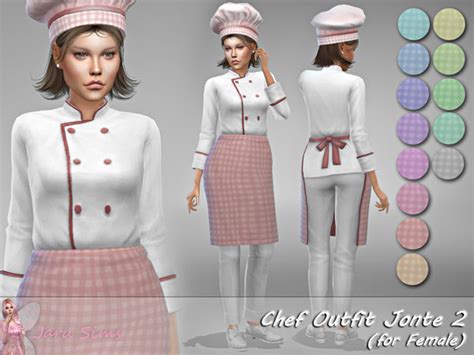 The Sims Resource Chef Outfit Jonte 2 For Female Dine Out Needed
