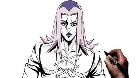 How To Draw Abbacchio Step By Step Jojos Bizarre Adventure Youtube