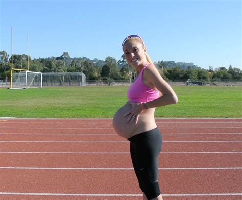 Pregnant Woman Running Marathon