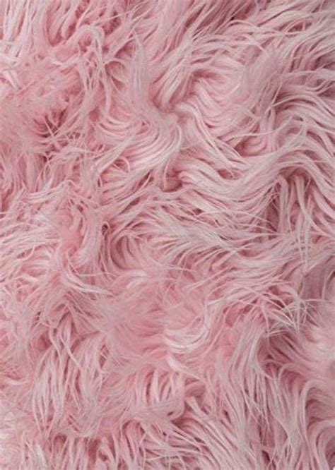 Mongolian Faux Fur Fabric By The Yard Pink Etsy In 2023 Fur Fabrics