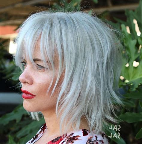 20 Ideas Of Razored Gray Bob Hairstyles With Bangs