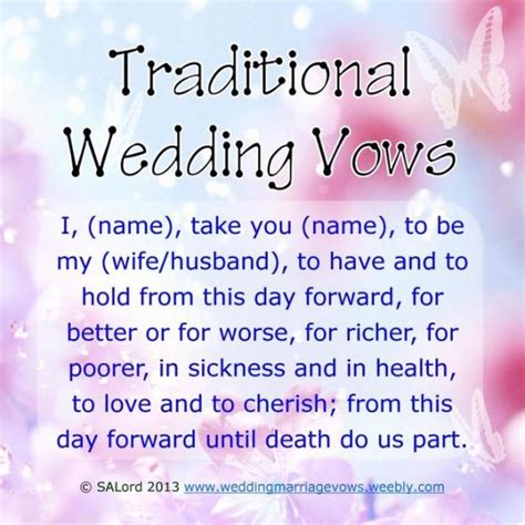 20 Traditional Wedding Vows Example Ideas Youll Love