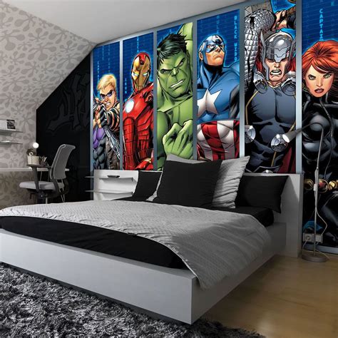 Great savings & free delivery / collection on many items. Disney Avengers Boys Bedroom PHOTO WALLPAPER WALL MURAL ...