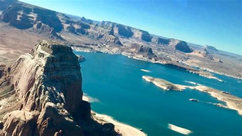 Flying Over Lake Powell And Glen Canyon Colorado River Utah Arizona