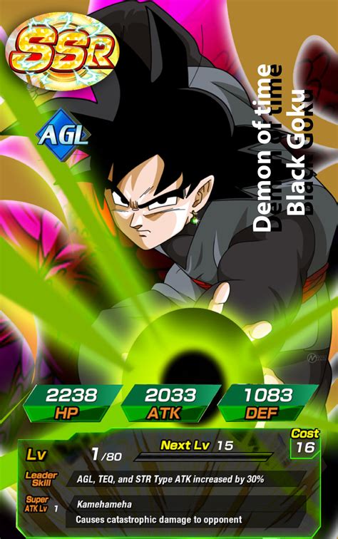 Black Goku Dokkan Battle Card Ssr Fanmade By Thedatagraphics On Deviantart