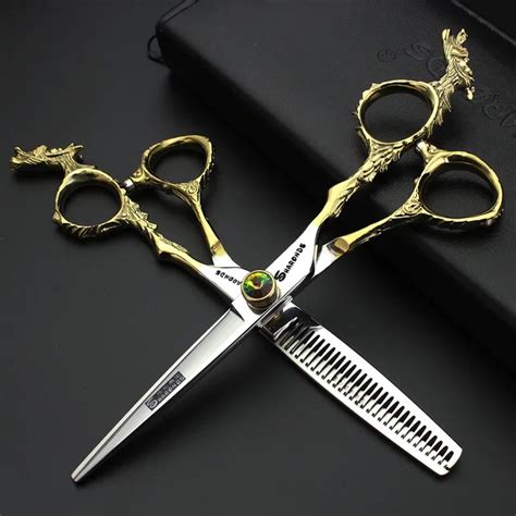 Sharonds 6 Inch Jinlong Handle Professional Hairdresser Scissors Cutting Tool Japan 440c Salon
