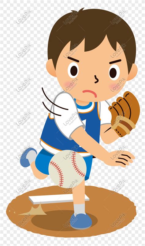 Niño De Dibujos Animados Jugando Vector De Béisbol Imagen Descargarprf Gráficos 610911595psd
