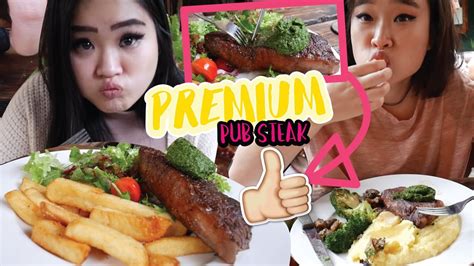 PREMIUM PUB STEAK MUKBANG Eating Show YouTube