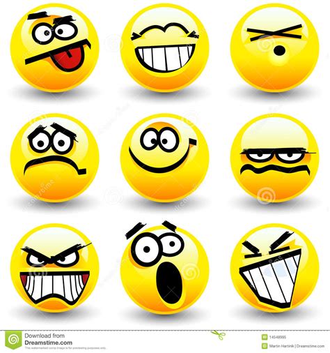 Cool Cartoon Smiles, Emoticons Stock Vector - Illustration of wicked ...