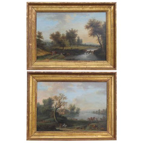 Pair Of Late 18thearly 19th Century Landscape Paintings For Sale At