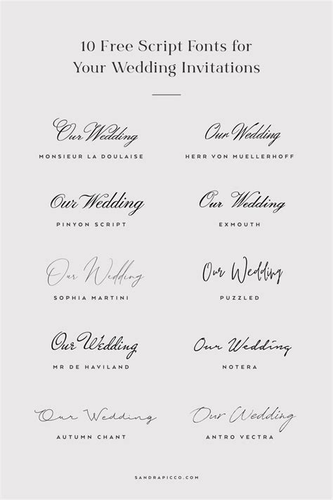 10 Free Script Fonts For Wedding Invitations Best