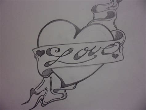 I Love You Drawings In Pencil With Heart Expressing Love And Affection