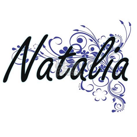 Natalia Artistic Name Design With Flow Pillow Case By Tshirts Plus