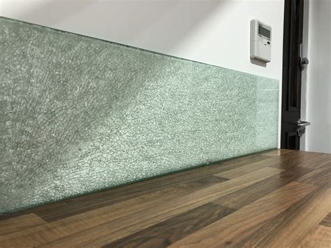 Crackle Glass Kitchen Splashback Panels Made To Measure By Diomet