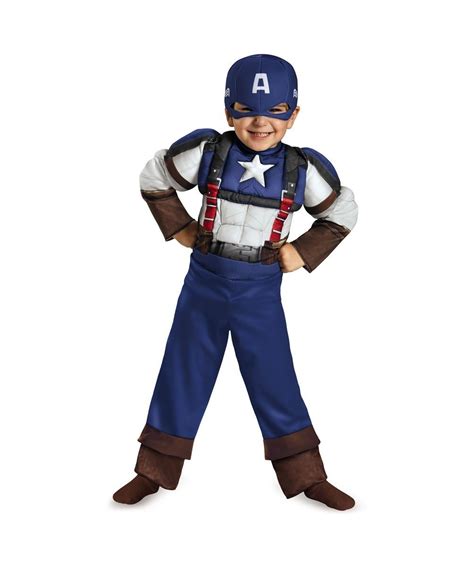 Captain America Retro Toddler Muscle Costume Boys Costume