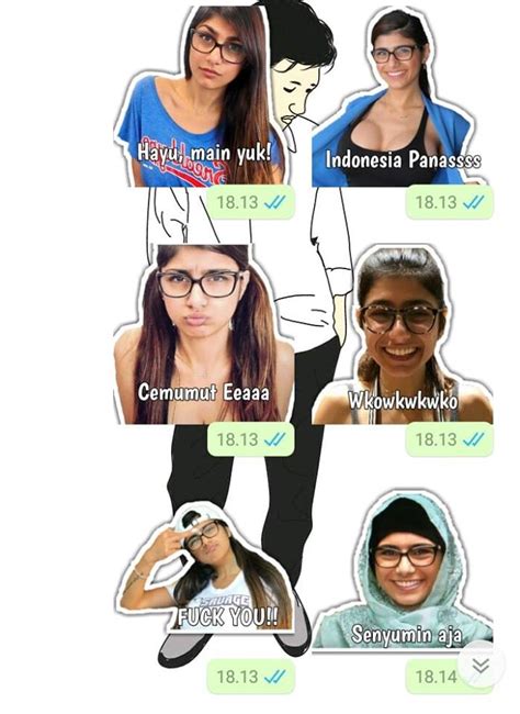 Whatsapp ¿quieres Tener A Mia Khalifa Con Este Truco Podrás Lograrlo Stickers De Mia Khalifa