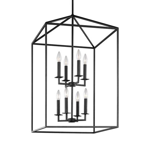 The cool pulley cord actually works but wish it was about 5' longer for our vaulted ceiling to allow the light to hang lower and leave a bigger swag in the pulley itself. Sea Gull Lighting Perryton 8-Light Blacksmith Hall-Foyer ...