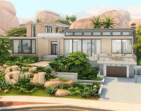 I Made This Modern Home Using Only The Base Game And Desert Luxe Kit