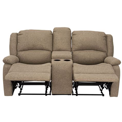 Recpro Charles 70 Double Rv Wall Hugger Recliner Sofa With Console In