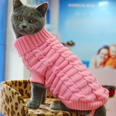 Warm Pet Cat Sweater Winter Mascotas Gato Clothes For Cats Katten Kedi