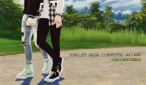My Sims 4 Blog Semller High Converse Sneakers Conversion For Males And