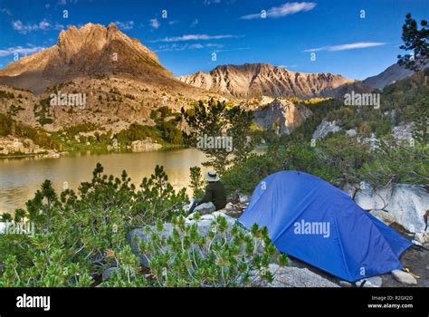 Two Eagle Peak Seen From Secluded Campsite At Fifth Lake Big Pine