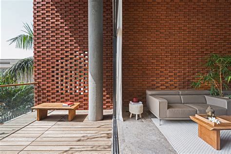 The Brick Curtain House In India By Design Work Group Features An