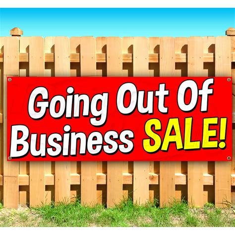 Going Out Of Business Sale 13 Oz Heavy Duty Vinyl Banner Sign With